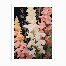 Flower Illustration Snapdragon 4 Art Print