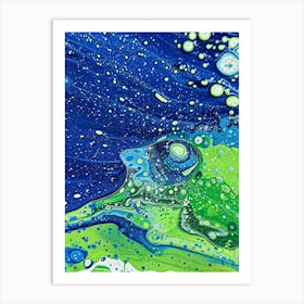 Abstract - Blue And Green Abstract Painting Art Print