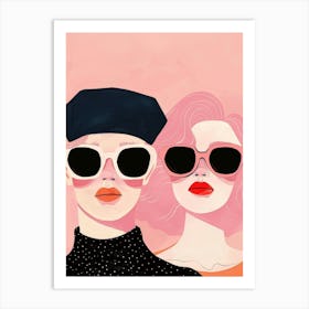 Two Women In Sunglasses 16 Art Print