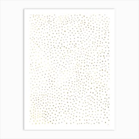 Dotted Gold And White Art Print