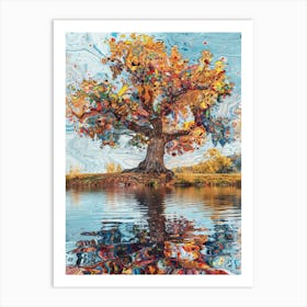 Tree By The Water 2 Art Print