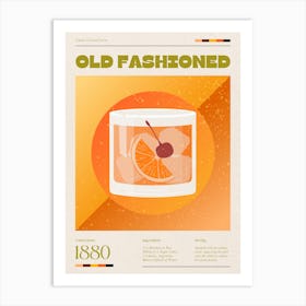 Old Fashioned Cocktail Art Print