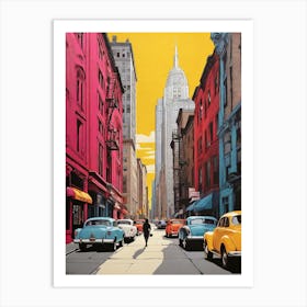 Tribeca New York Colorful Silkscreen Illustration Po 1 Art Print