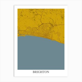 Brighton Yellow Blue Art Print