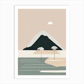 Maluku Islands Indonesia Simplistic Tropical Destination Art Print