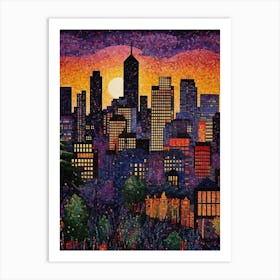 Bellevue Washington Pixel Art 4 Art Print