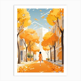 Abu Dahbi In Autumn Fall Travel Art 3 Art Print