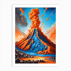 Volcano Orange 2 Art Print