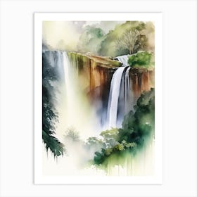 Fitzroy Falls, Australia Water Colour  (3) Art Print