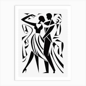 Line Art Inspired By The Dance By Matisse 4 Art Print