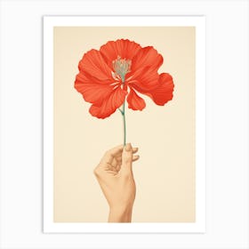 Red Poppy Flower Art Print