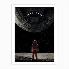 Astronaut On The Moon Art Print