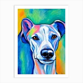 Greyhound 2 Fauvist Style Dog Art Print