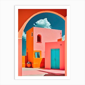 The Pink Village Art Print