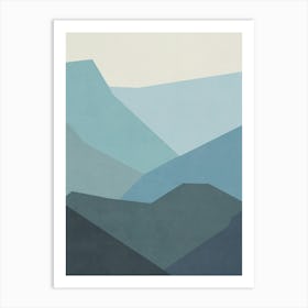 Abstract Mountains - b01 Art Print