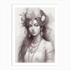 Beautiful Woman Art Print