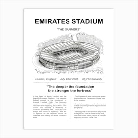 Arsenal Football Stadium Emirates The Gunners Art Print