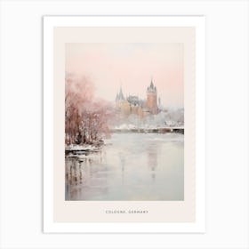 Dreamy Winter Painting Poster Cologne Germany 1 Art Print