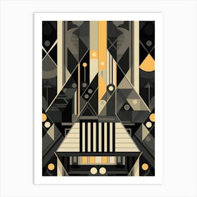 Abstract Geometric Music Illustration 4 Art Print