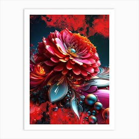 Abstract Flower Art Print