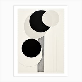 Black And White Circles Art Print