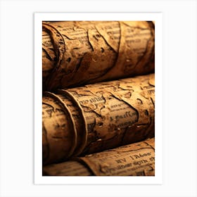 Old Wine Corks Art Print