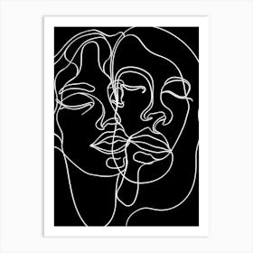 Minimalist Portraits Women Black And White 10 Art Print