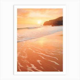 Barafundle Bay Beach Pembrokeshire Wales At Sunset 1 Art Print