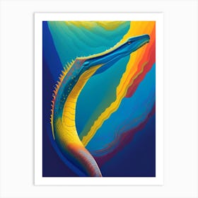 Elasmosaurus 1 Primary Colours Dinosaur Art Print