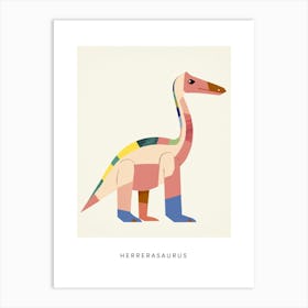 Nursery Dinosaur Art Herrerasaurus Poster Art Print