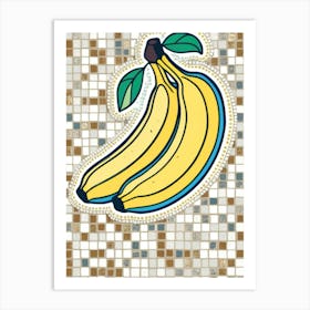 Bananas On Tile 3 Art Print