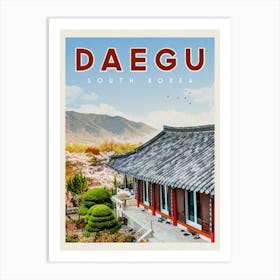 Daegu South Korea Travel Poster Art Print