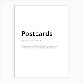 Postcards Definition Meaning Art Print