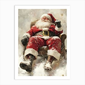 Santa Claus In The Snow 7 Art Print