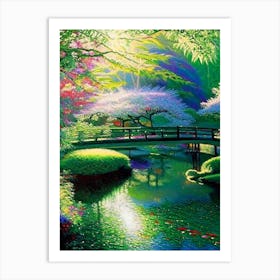 Japanese Friendship Garden, Usa Classic Painting Art Print