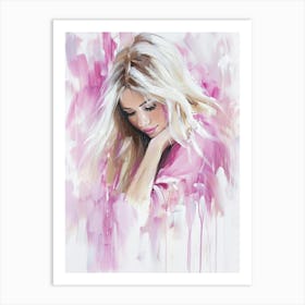 Pink Girl Art Print