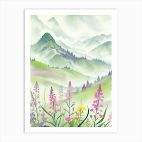 Wildflowers In The Mountains 1 Art Print