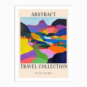 Abstract Travel Collection Poster Cape Town South Africa 4 Art Print