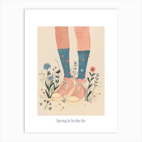 Spring In In The Air Pink Shoes And Wild Flowers 9 Art Print