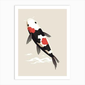 Koi Fish Japanese Style Illustration 10 Art Print