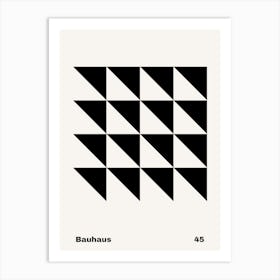 Geometric Bauhaus Poster B&W 45 Art Print