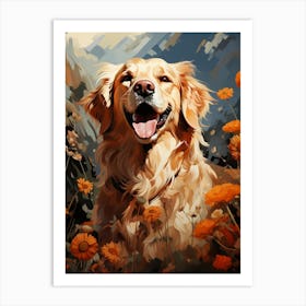 Golden Retriever Painting Art Print