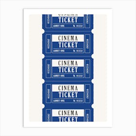 Cinema Ticket 1 Art Print