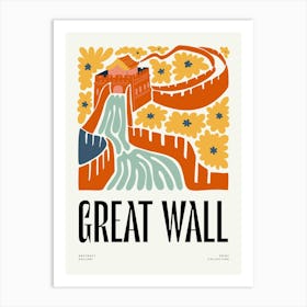 Travel Great Wall Of China Abstract Gallery Art Print