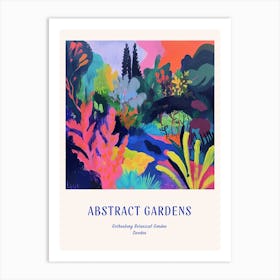 Colourful Gardens Gothenburg Botanical Garden Sweden 1 Blue Poster Art Print