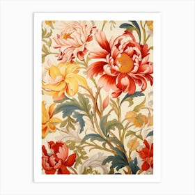 Floral Wallpaper 184 Art Print