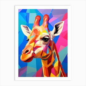 Giraffe Abstract Pop Art 5 Art Print