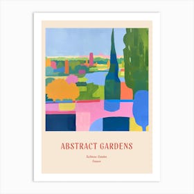 Colourful Gardens Tuileries Garden France 1 Red Poster Art Print
