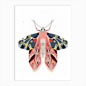 Colourful Insect Illustration Moth 45 Art Print