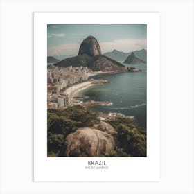 Rio De Janeiro, Brazil 5 Watercolor Travel Poster Art Print